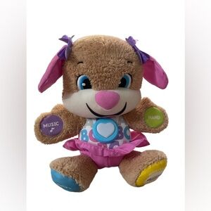 Fisher-Price Laugh & Learn Smart Stages Sis Puppy Plush - EUC